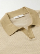 Mr P. - Honeycomb-Knit Cotton Polo Shirt - Neutrals