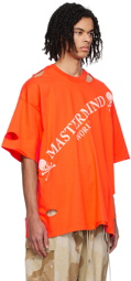 MASTERMIND WORLD Orange Damaged T-Shirt