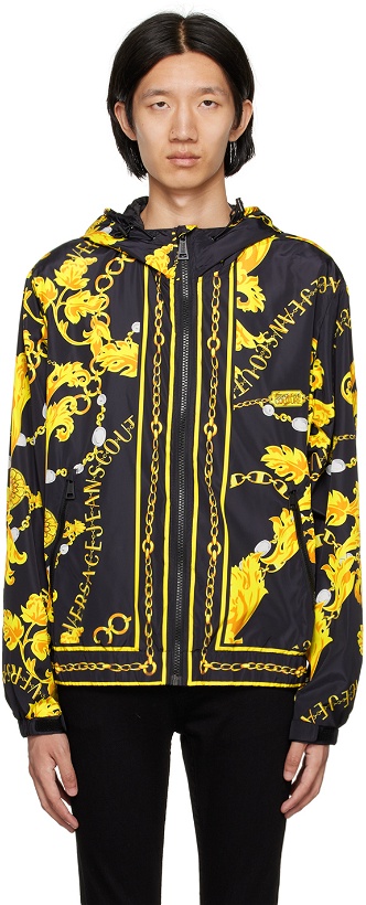 Photo: Versace Jeans Couture Black & Yellow Chain Couture Jacket