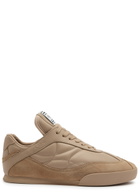 Chloe Kick Panelled Leather Sneakers Tan