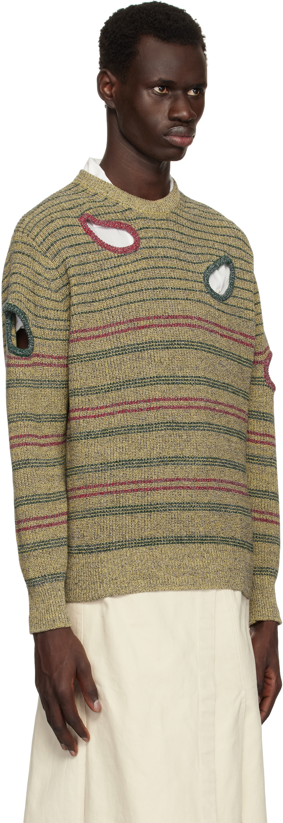 Toga Virilis Multicolor Hole Knit Sweater