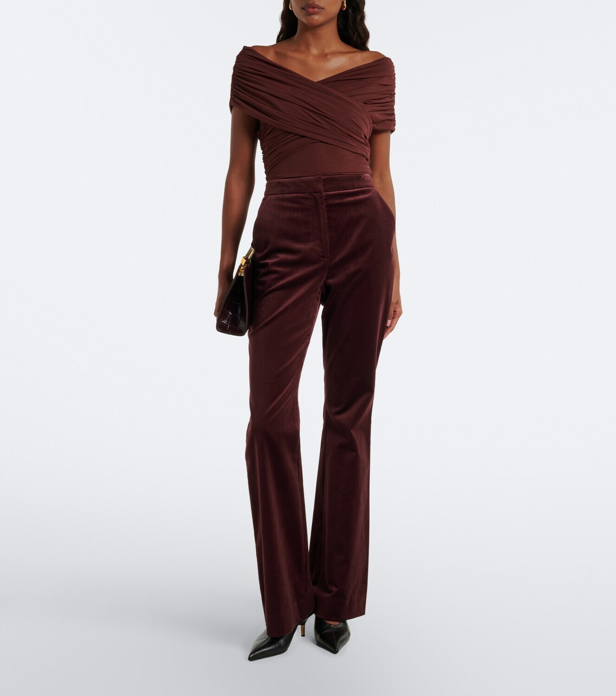 SIR Off-shoulder mesh bodysuit