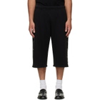 Les Tien Black Part Snap Shorts