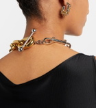 Rabanne XL Link embellished chain necklace