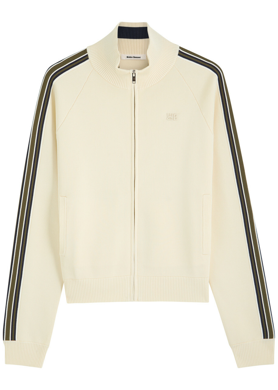 Wales Bonner Fine-knit Track Jacket Cream