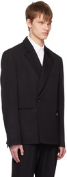 Jacquemus Black Le Raphia 'La Veste Madeiro' Blazer