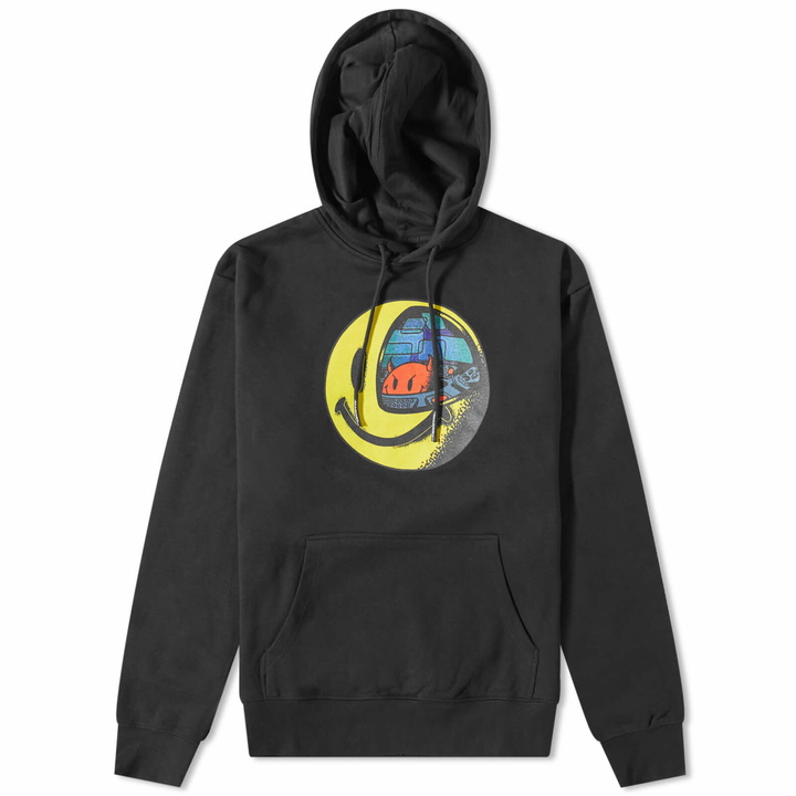 Photo: MARKET Men's Smiley Conflicted Hoody in Black