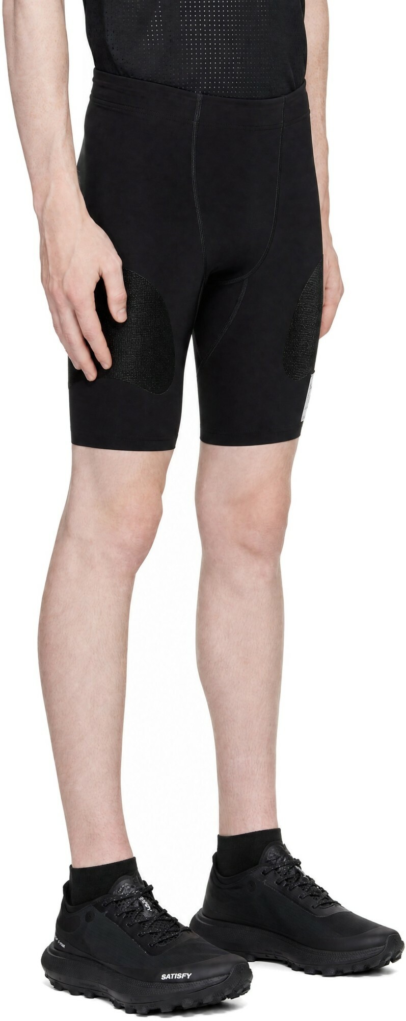 Satisfy Black TechSilk Evo 9 Half Tights Shorts