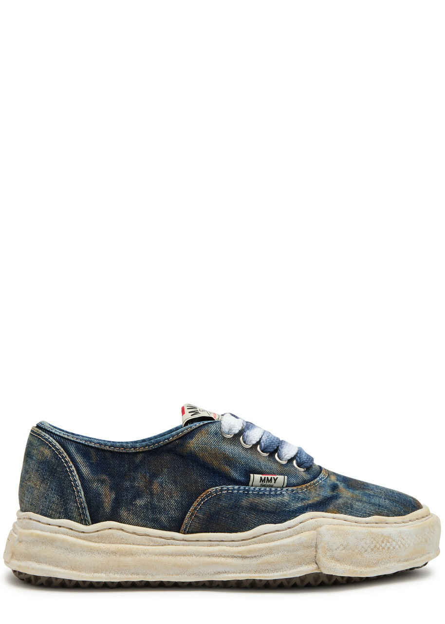 Maison mihara yasuhiro Baker Distressed Denim Sneakers Blue Maison