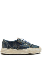 Maison mihara yasuhiro Baker Distressed Denim Sneakers Blue