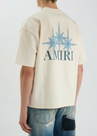 Amiri Starburst Logo-print Cotton T-shirt Ivory