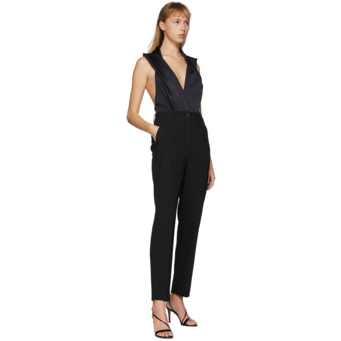 Balmain Black Hooded Bodysuit