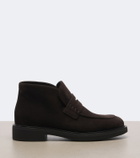 Gianvito Rossi Brogue suede ankle boots