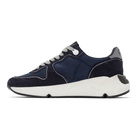 Golden Goose Navy Running Sole Sneakers