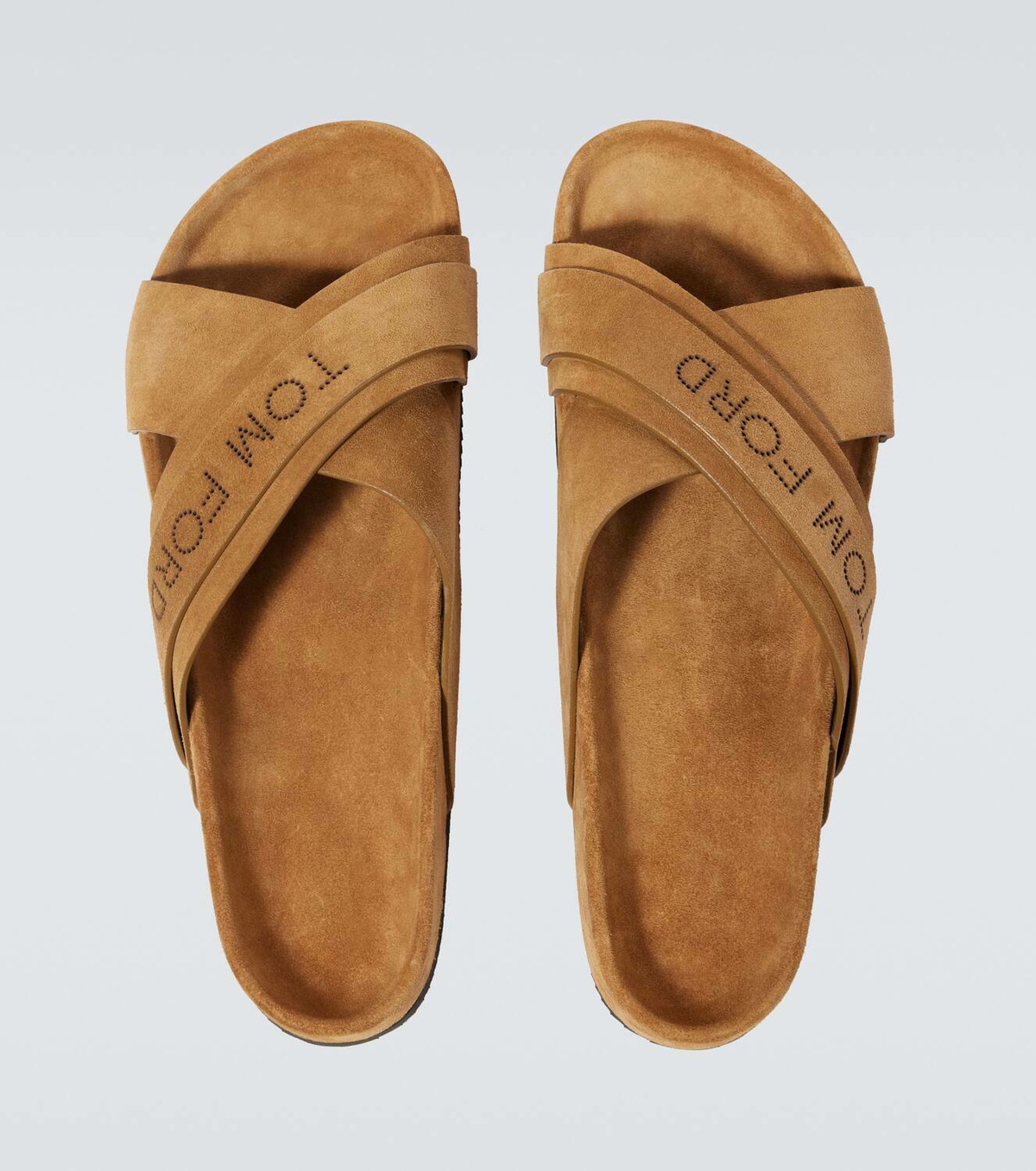 Tom Ford Logo suede sandals