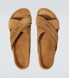 Tom Ford Logo suede sandals