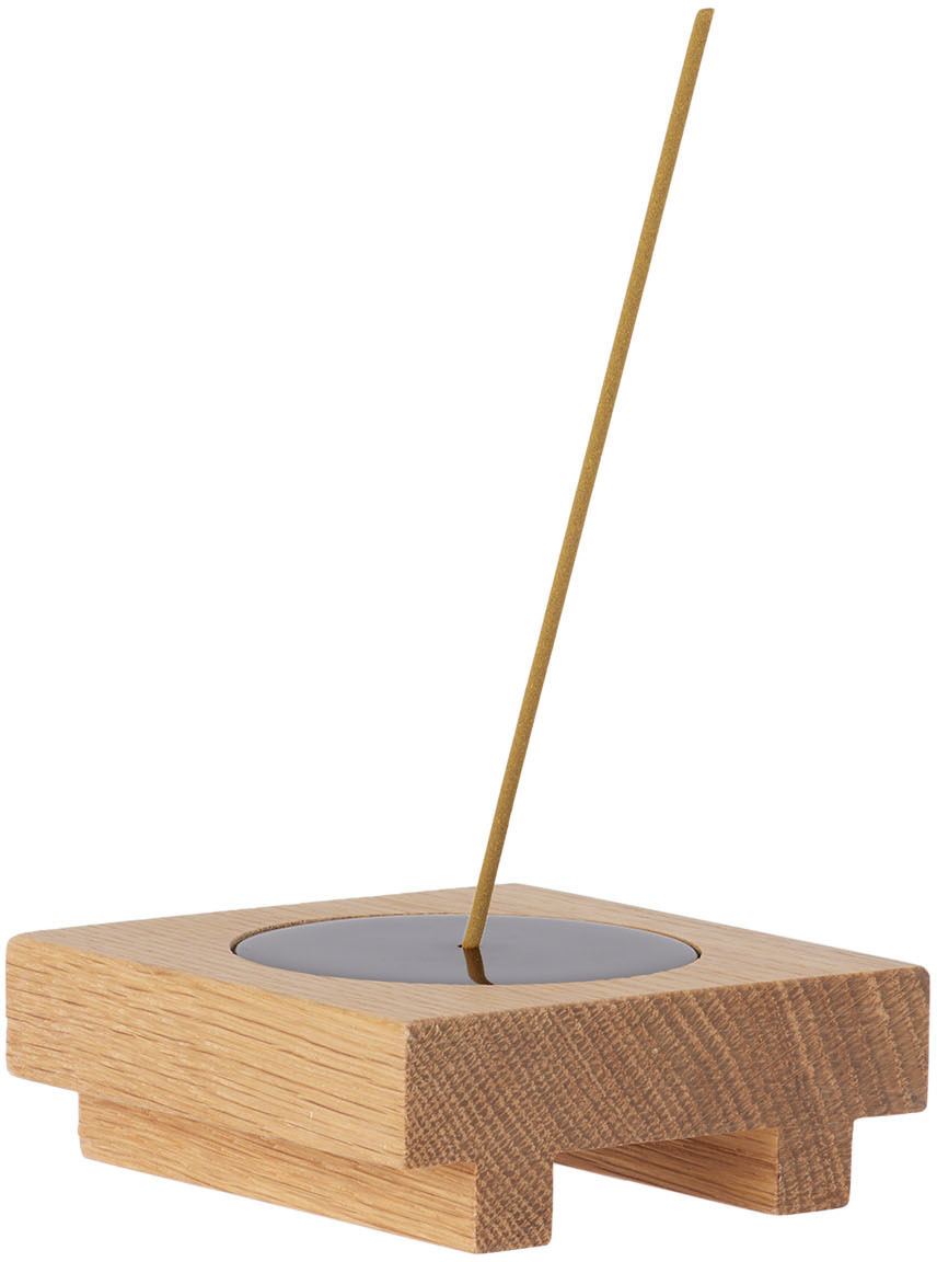 Binu Binu SSENSE Exclusive Beige & Black JDH Edition Platform Incense Holder