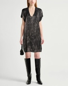 Manila Grace Womens Mini dress Charcoal