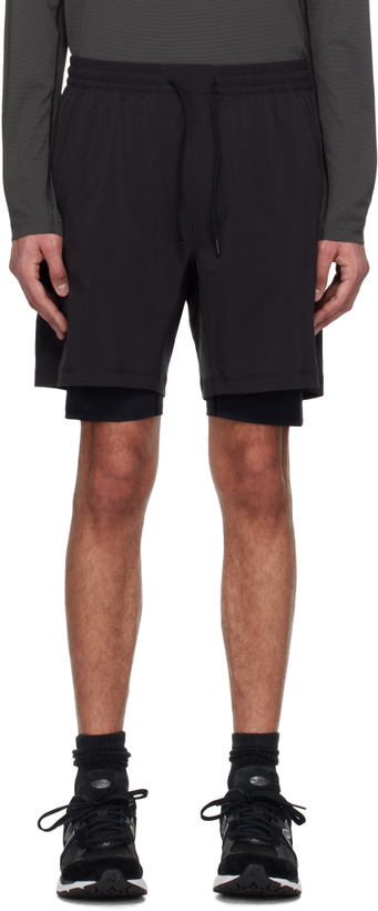 Photo: Reigning Champ Black 4-Way Combo 7 Training Shorts
