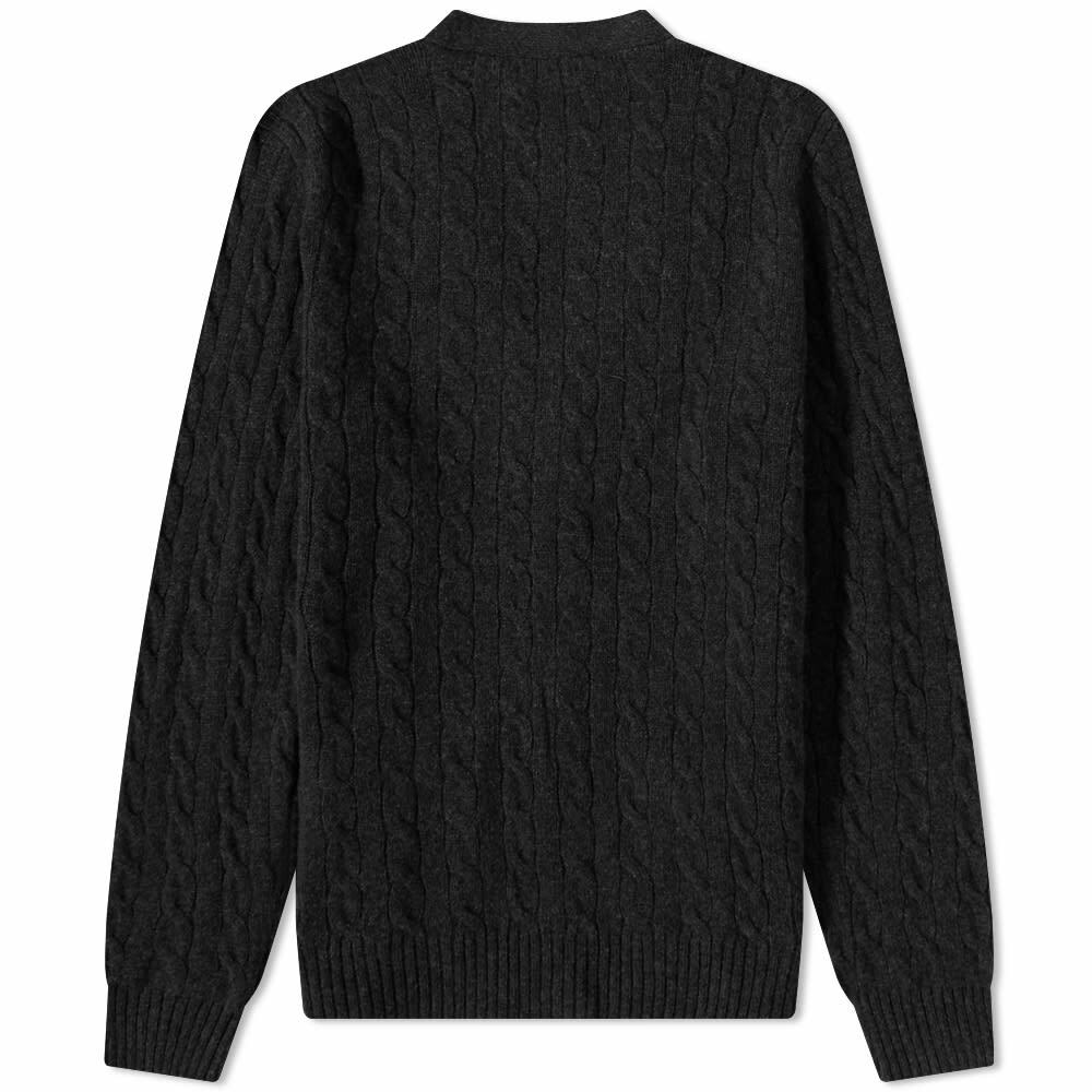 Polo Ralph Lauren Men's Cable Knit Cardigan in Dark Granite Heather