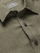 PRIVATE WHITE V.C. - Linen Shirt - Green - M