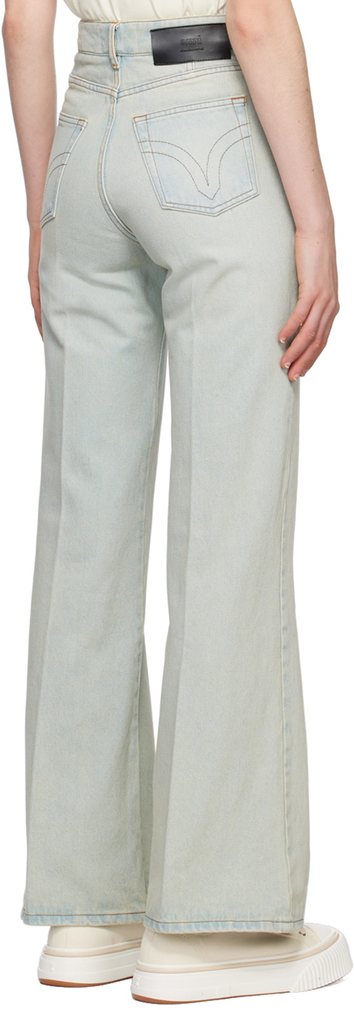 AMI Alexandre Mattiussi Blue Flare Fit Jeans