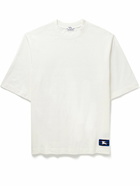 Burberry - Logo-Appliquéd Cotton-Jersey T-Shirt - Neutrals