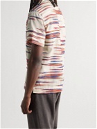SMR Days - Paraiso Camp-Collar Striped Cotton-Voile Jacquard Shirt - Neutrals