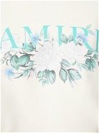 AMIRI - Floral Logo Print Crop Jersey Sweatshirt