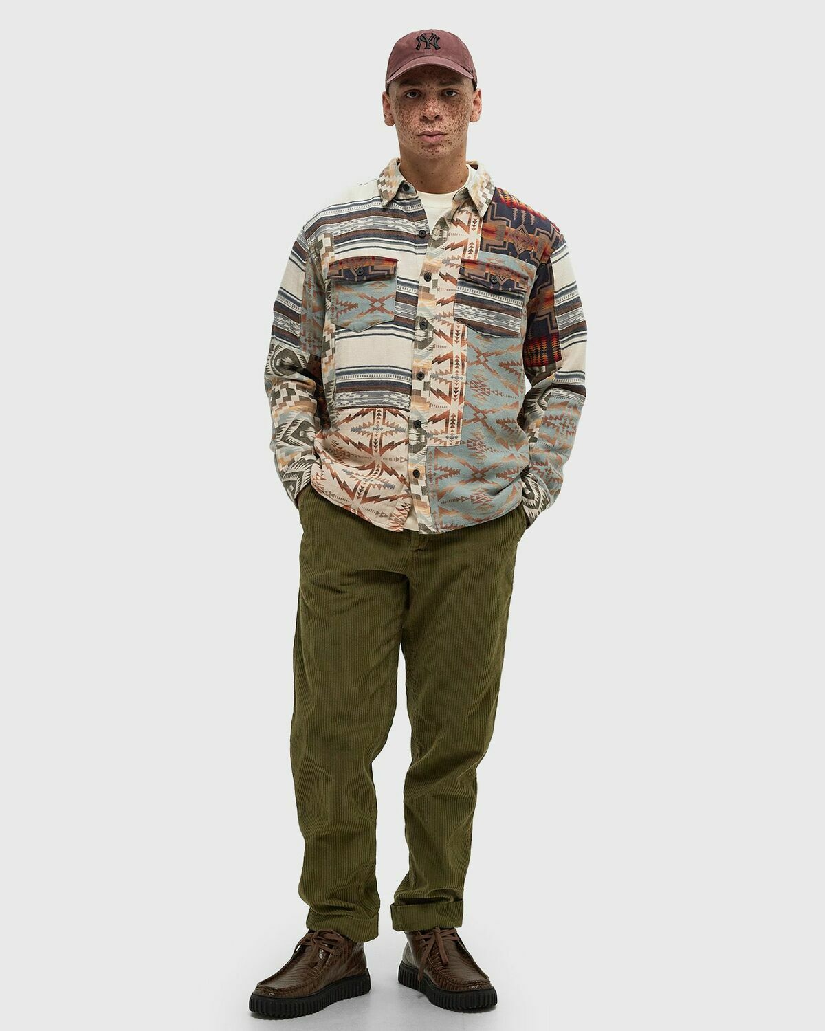 Pendleton LA PINE PATCHWORK OVERSHIRT Multi-color Mens Longsleefe