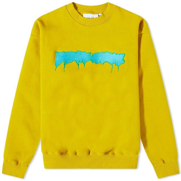 Photo: Fucking Awesome Men's Outline Logo Crew Sweat in Antique Moss