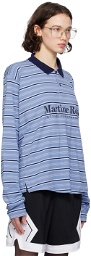 Martine Rose Blue Stripe Polo