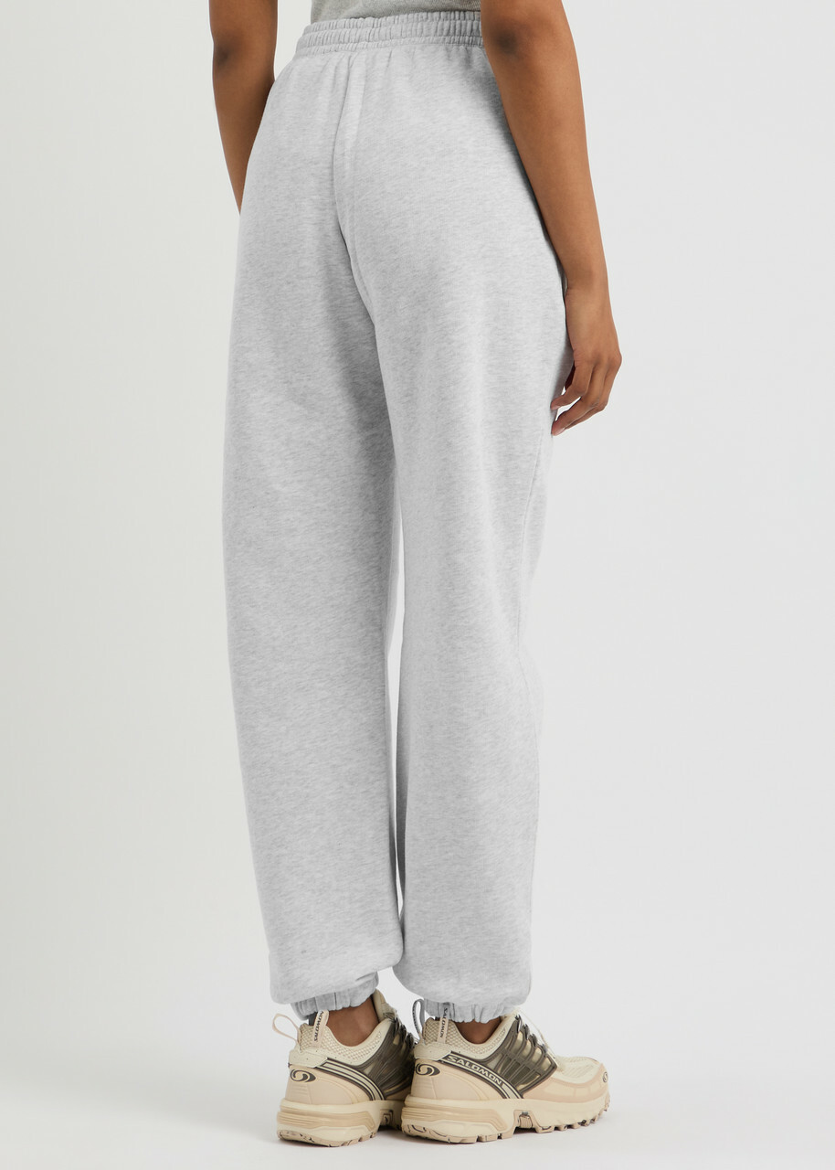 Rotate Sunday Logo-embroidered Cotton Sweatpants Light Grey