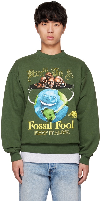 Photo: Online Ceramics Green 'Fossil Fool' Sweatshirt