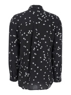 Equipment Black Shirt With All-over Star Motif And Patch Pockets On The Chest In Silk Woman