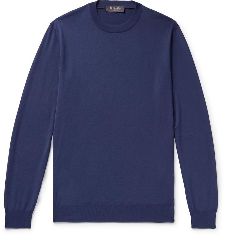 Photo: Loro Piana - Slim-Fit Baby Cashmere Sweater - Blue