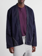 KAPITAL - Kakashi Embroidered Cotton-Twill Overshirt - Blue