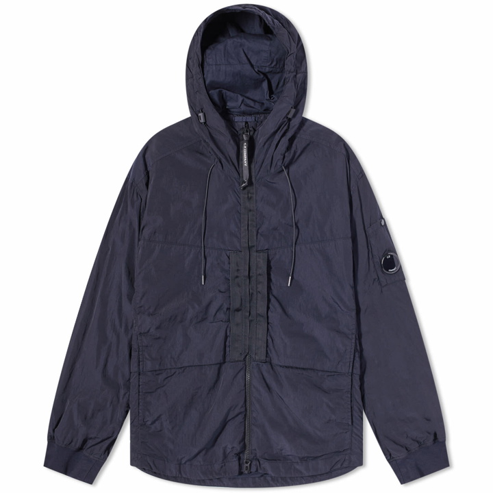 Photo: C.P. Company Men's Chrome-R Hooded Overshirt in Total Eclipse