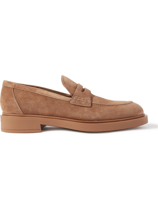 Photo: GIANVITO ROSSI - Harris Suede Loafers - Brown