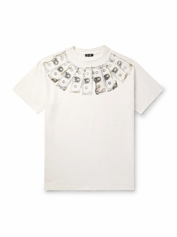 Photo: SAINT Mxxxxxx - A Future To Last Forever Printed Cotton-Jersey T-Shirt - Neutrals