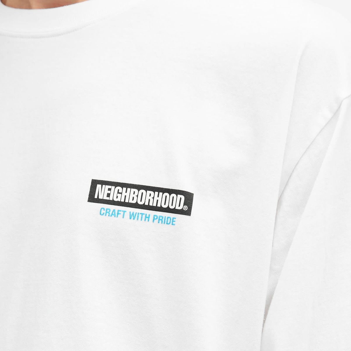 Neighborhood Men's LS-16 Long Sleeve T-Shirt in White Neighborhood