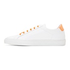Common Projects White and Orange Original Achilles Retro Low Sneakers