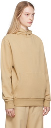 ZEGNA Beige Press-Stud Hoodie
