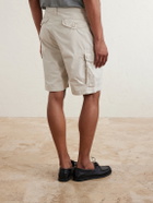 Hartford - Battle Straight-Leg Cotton Shorts - Neutrals
