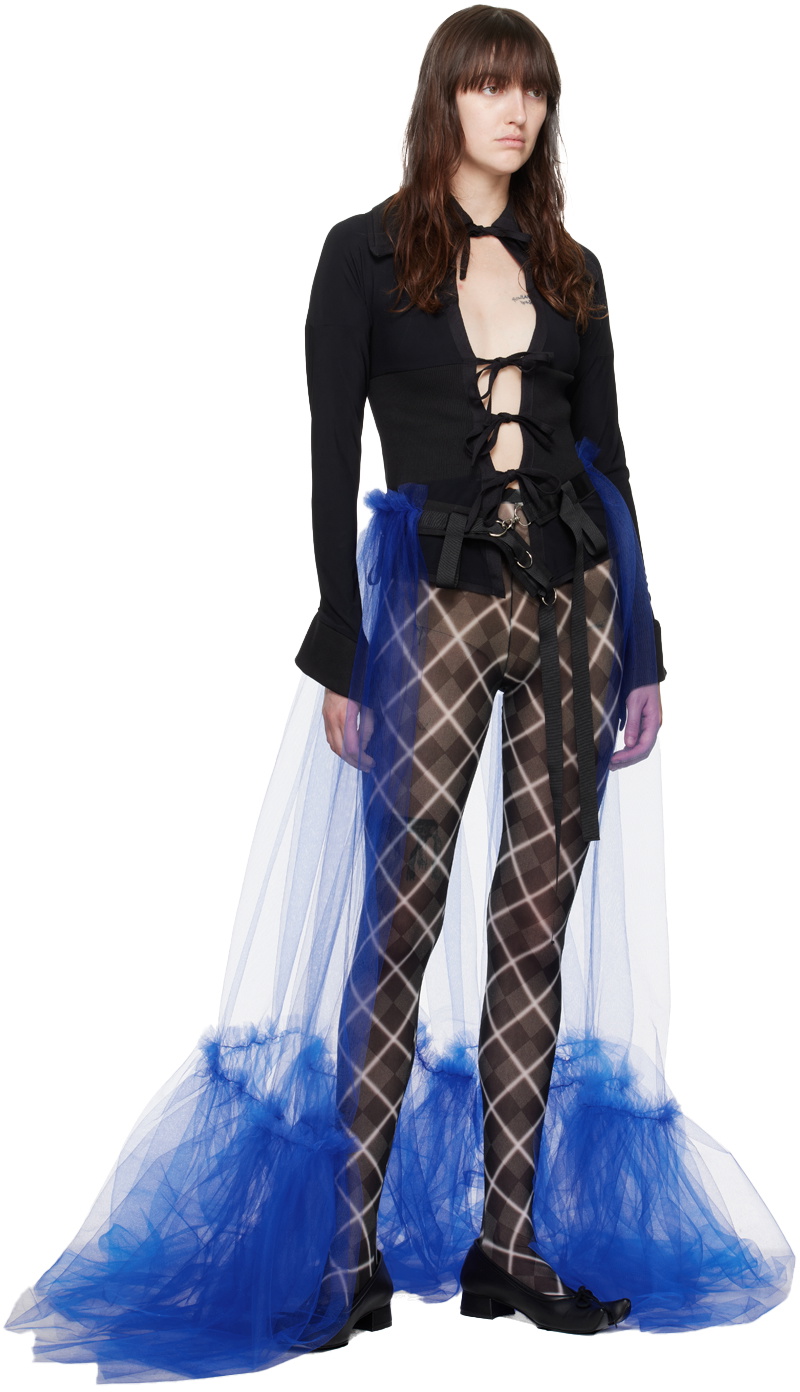 Paula Canovas Del Vas Blue Tutu Maxi Skirt