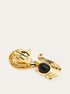 Ferragamo Womens Earrings with gems in Black