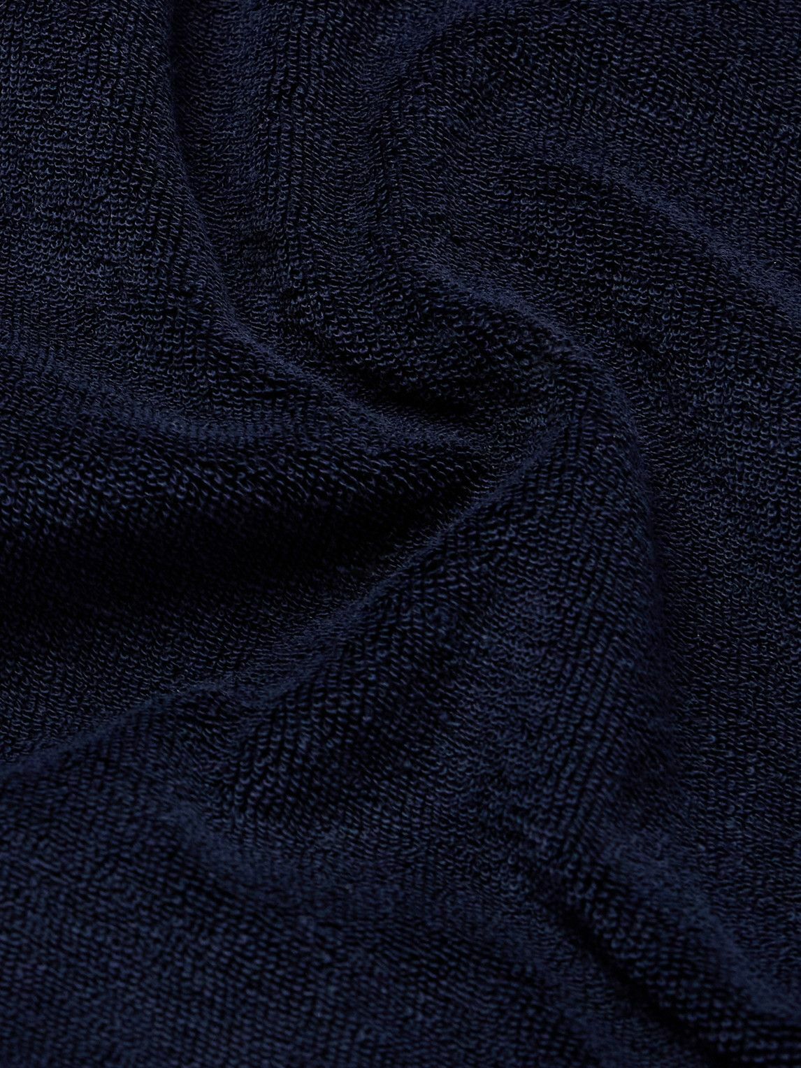 Ralph Lauren Purple label - Riviera Cotton and Modal-Blend Terry Half-Placket Hoodie - Blue