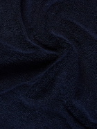 Ralph Lauren Purple label - Riviera Cotton and Modal-Blend Terry Half-Placket Hoodie - Blue