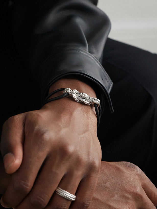Photo: John Hardy - Love Knot Leather and Sterling Silver Bracelet - Silver