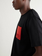 LOEWE - Anagram-Embroidered Cotton-Jersey T-Shirt - Black